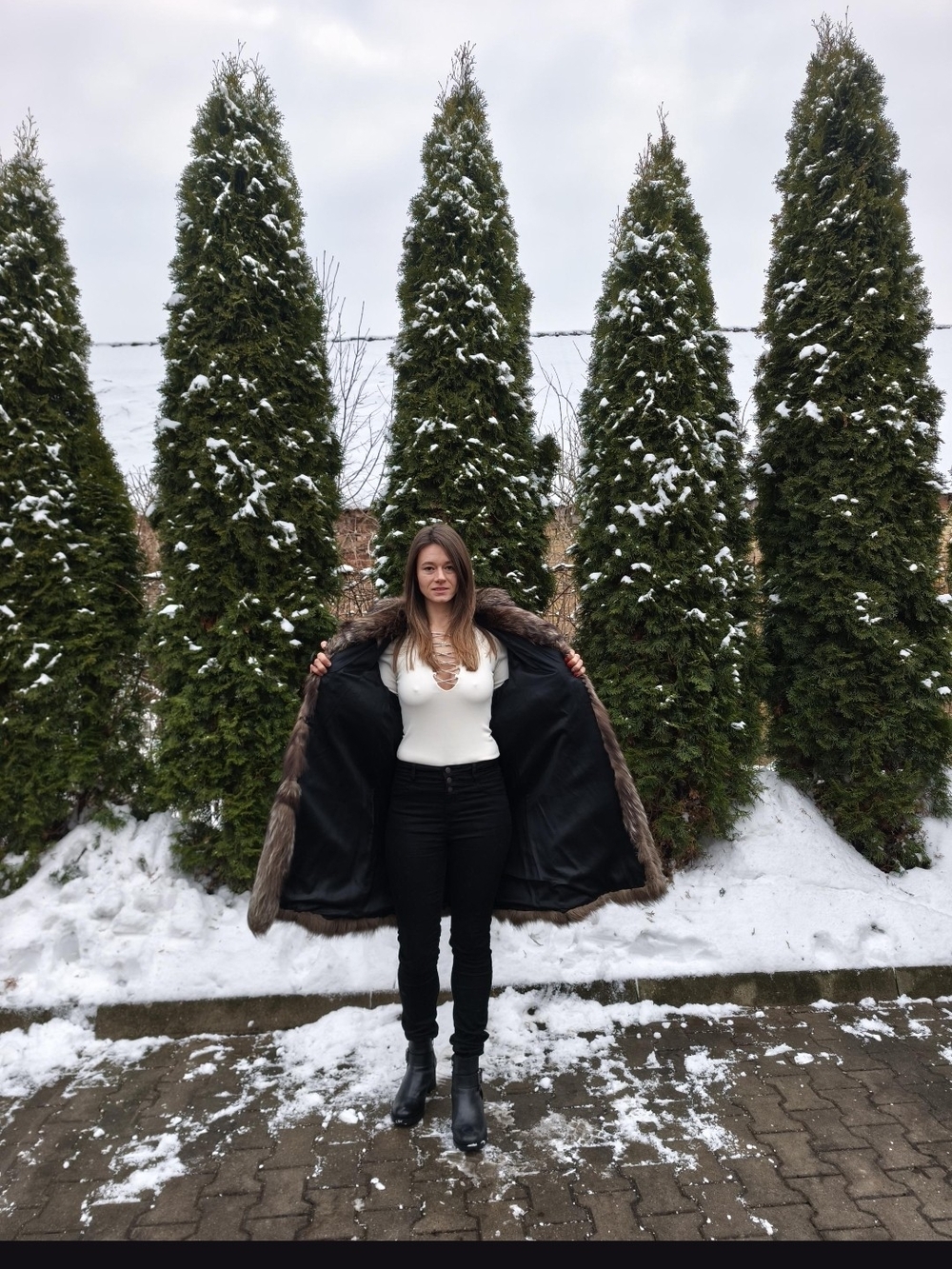Silver Fox Vintage Fur Coat